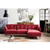 ECKSOFA Eckteil  JAPAN-2S.REC Dunkelrot  - Dunkelrot, MODERN, Holz/Textil (269/155cm) - MID.YOU