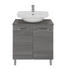 WASCHBECKENUNTERSCHRANK Graphitfarben - Chromfarben/Graphitfarben, Design, Holzwerkstoff (60/53/33cm) - XORA