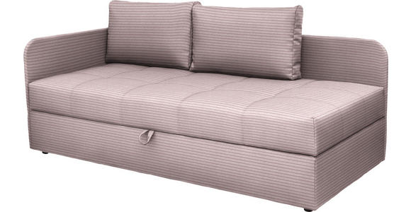 LIEGE  in Cord Hellrosa  - Hellrosa/Schwarz, Basics, Kunststoff/Textil (95/90/205cm) - Xora