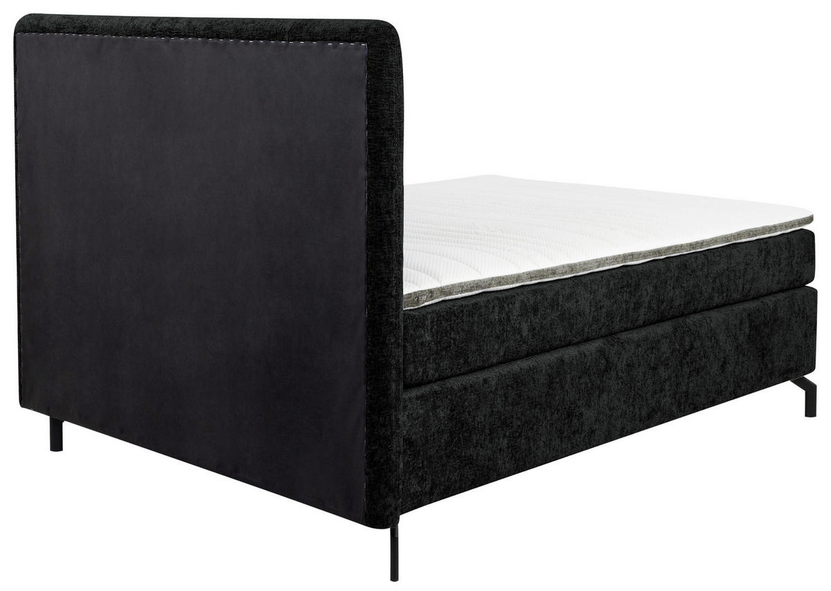 BOXSPRINGBETT 140/200 cm  in Schwarz  - Schwarz, Design, Textil/Metall (140/200cm) - Esposa