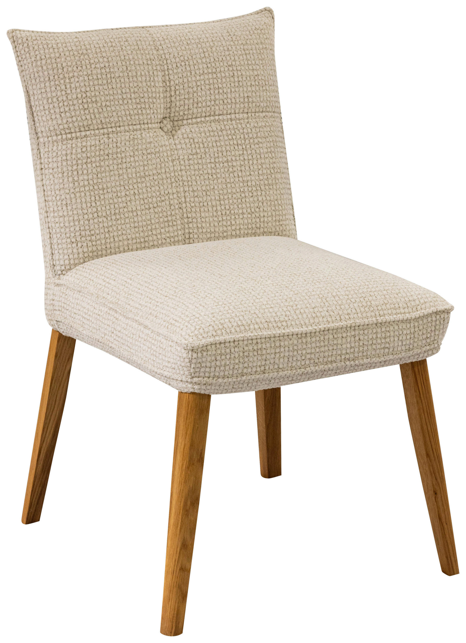 STUHL   Webstoff  Eichefarben, Beige  - Eichefarben/Beige, Design, Holz/Textil (47/85/62cm) - Valdera