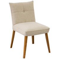 STUHL   Webstoff  Eichefarben, Beige  - Eichefarben/Beige, Design, Holz/Textil (47/85/62cm) - Valdera