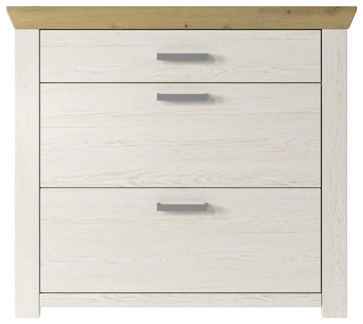 SCHUHSCHRANK Eichefarben, Pinienfarben  - Chromfarben/Eichefarben, Basics, Holzwerkstoff/Metall (105/93,4/42,2cm) - SetOne by Musterring