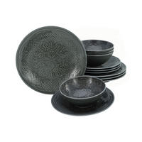 JÍDELNÍ SOUPRAVA, porcelán - tmavě šedá, Trend, keramika - Creatable