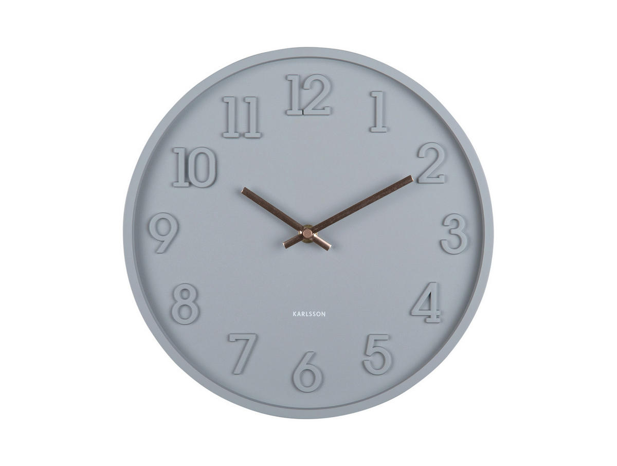 WANDUHR Calma Dunkelgrau  - Dunkelgrau, Basics, Kunststoff (30cm) - Karlsson