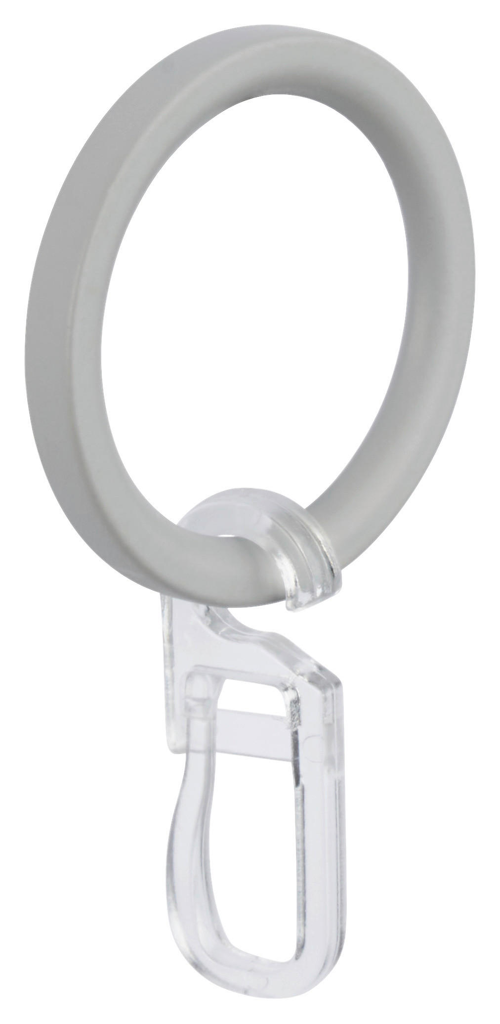SET INELE PERDEA CU CLIPS   - gri deschis, Basics, metal (6cm) - Homeware
