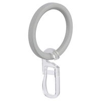 Set Inele Perdea Cu Clips   - gri deschis, Basics, metal (6cm) - Homeware