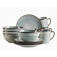 FRÜHSTÜCKSSERVICE SMOKY'S  - Grün, Basics, Keramik - Mäser