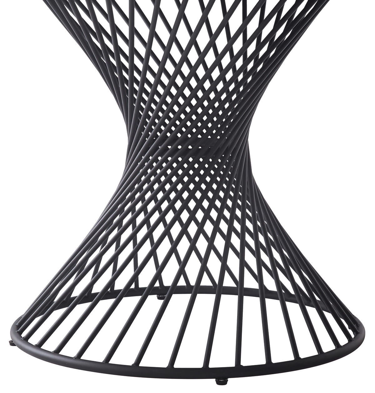 ESSTISCH in Metall, Glas 110/110/76 cm  - Schwarz, Design, Glas/Metall (110/110/76cm) - Ambia Home