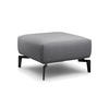 HOCKER in Textil Anthrazit  - Anthrazit/Schwarz, Design, Textil/Metall (70/70/46cm) - SENSOO
