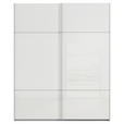 SCHWEBETÜRENSCHRANK  in Grau, Weiß  - Weiß/Grau, KONVENTIONELL, Glas/Holzwerkstoff (181/223/67cm) - Novel