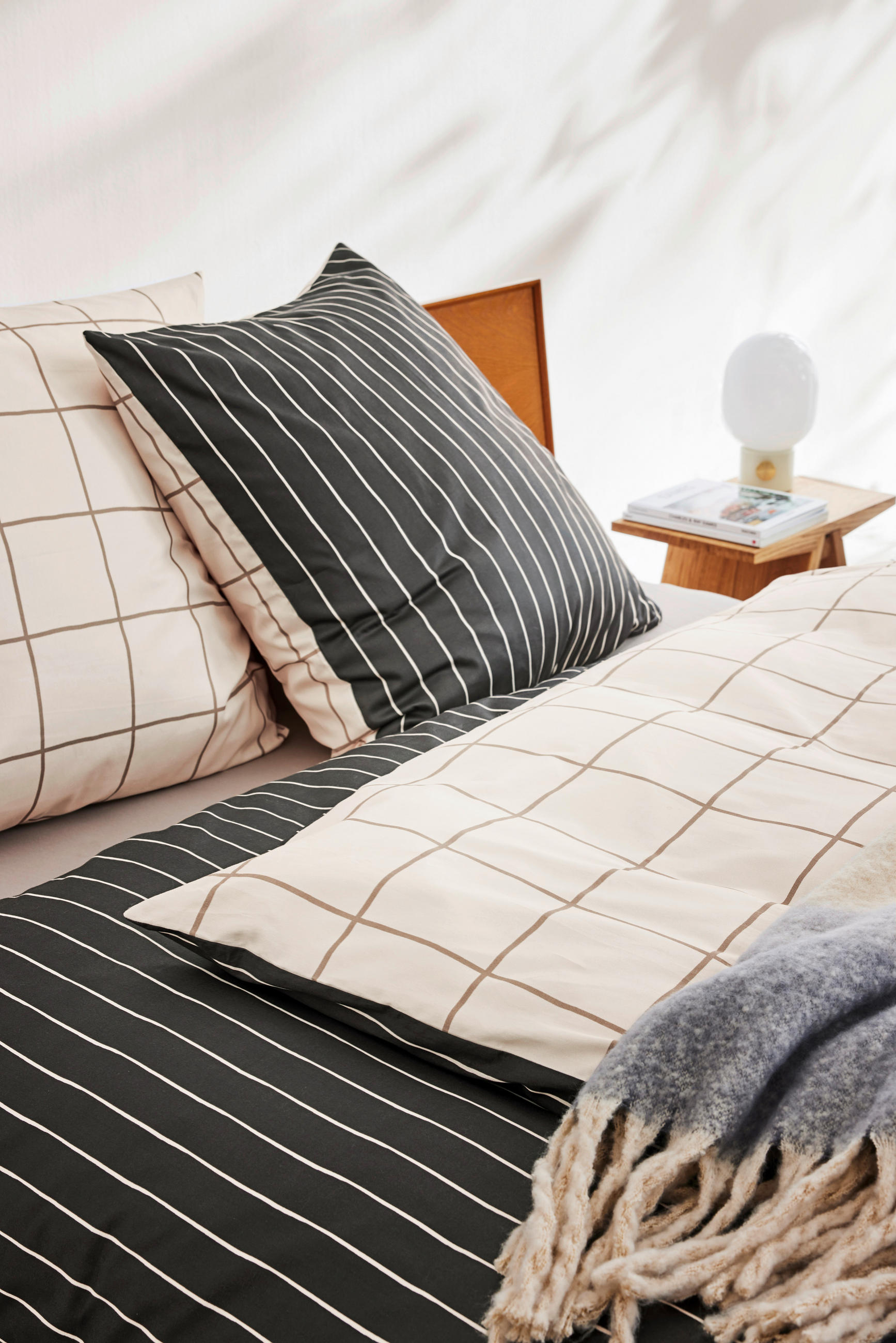 WENDEBETTWÄSCHE Makosatin 140/200 cm  - Beige/Grau, Design, Textil (140/200cm) - S. Oliver
