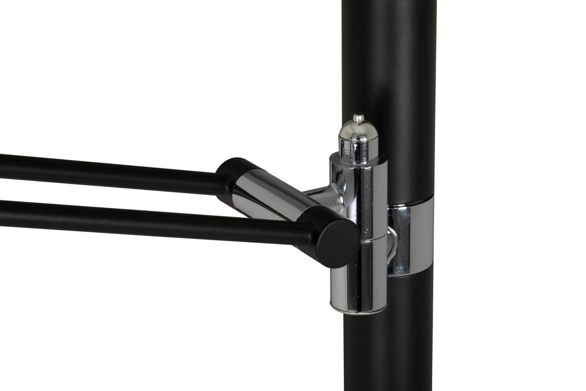 STOJACIA LED LAMPA, 41/39,35/182,80 cm - čierna/prírodná farba, Basics, kov/drevo (41/39,35/182,80cm) - Dieter Knoll