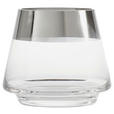 WINDLICHT Klar, Chromfarben 15/13 cm  - Klar/Chromfarben, LIFESTYLE, Glas (15/13cm) - Ambia Home