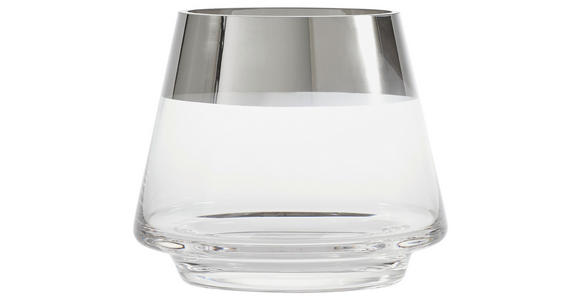 WINDLICHT Klar, Chromfarben 15/13 cm  - Klar/Chromfarben, LIFESTYLE, Glas (15/13cm) - Ambia Home