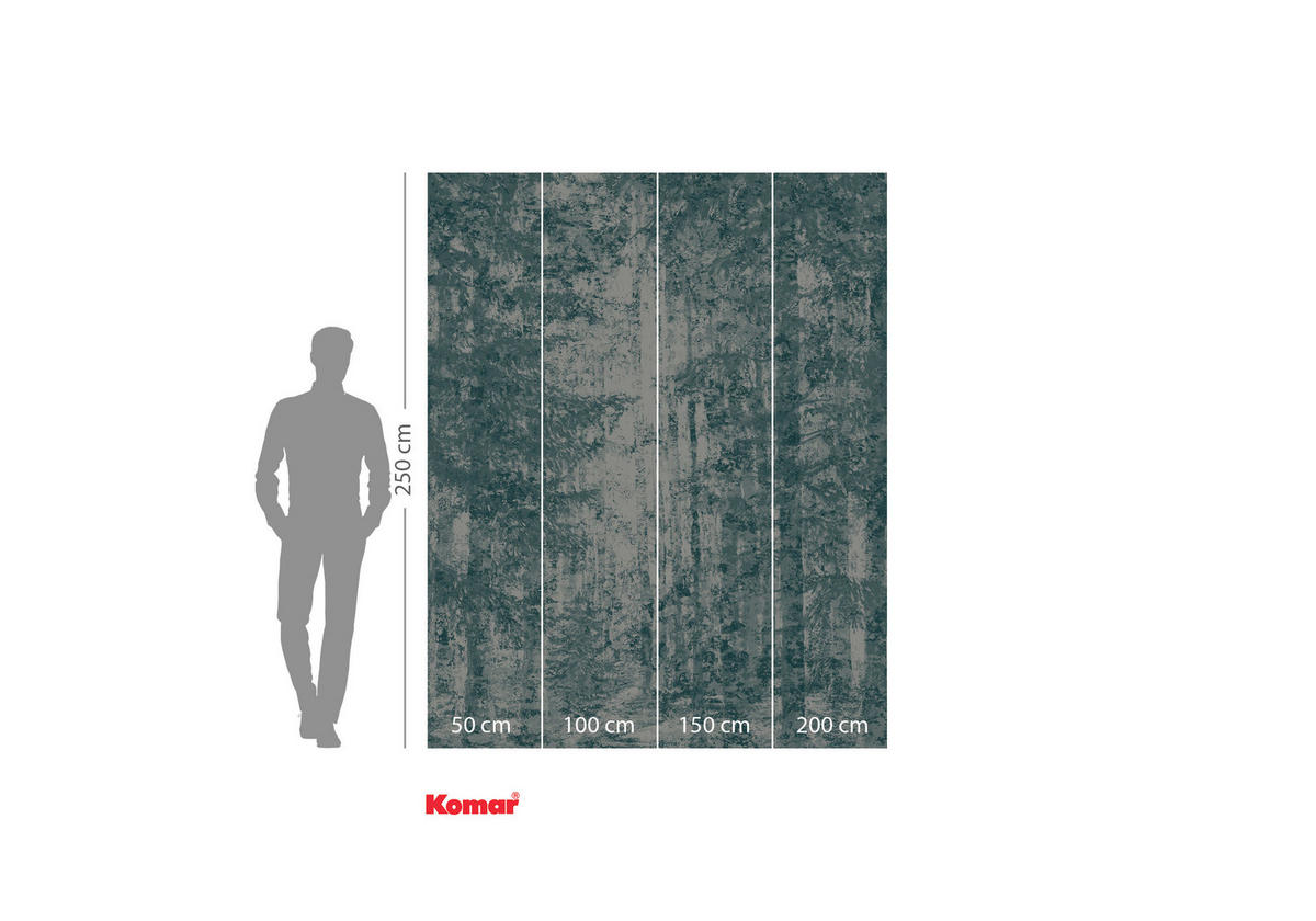 VLIESTAPETE - Weiß/Grün, Basics (200/250cm) - Komar