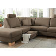 ECKSOFA in Mikrofaser Hellbraun  - Wildeiche/Hellbraun, KONVENTIONELL, Holz/Textil (236/286cm) - Voleo