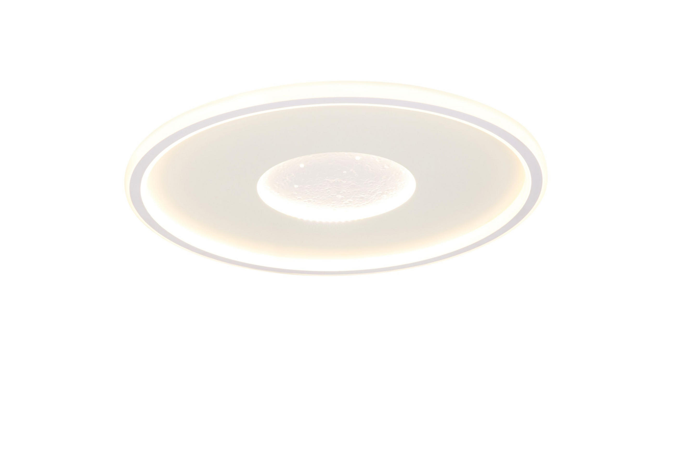 LED MENNYEZETI LÁMPA - fehér, Basics, műanyag/fém (50/5cm) - Novel