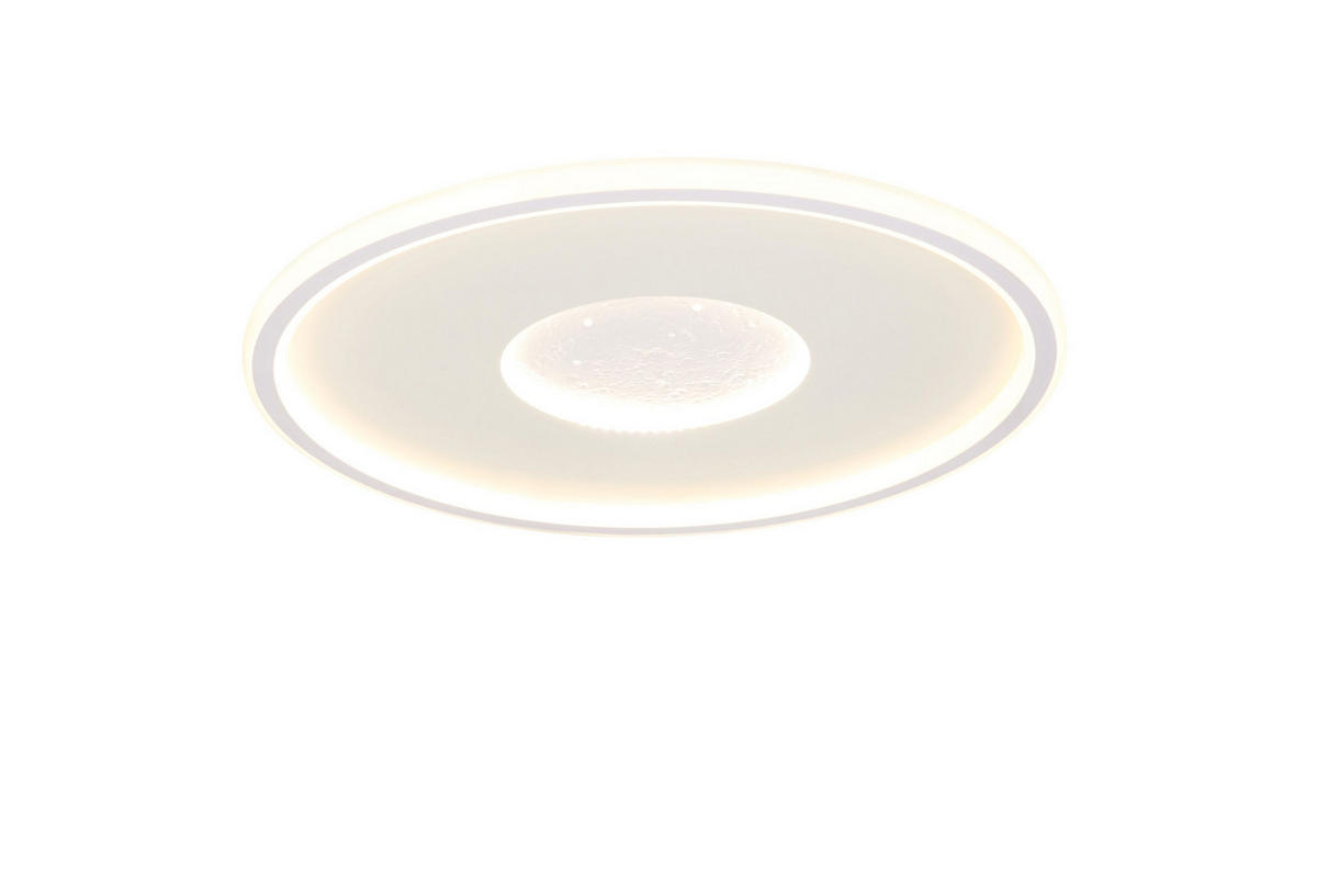 LED MENNYEZETI LÁMPA - fehér, Basics, műanyag/fém (50/5cm) - Novel