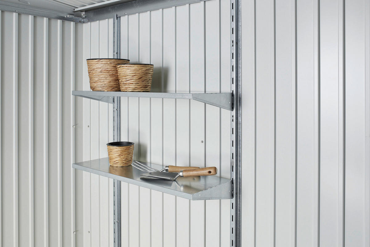 REGALBODEN - Silberfarben, Design, Metall (72/7,5/25,5cm) - Biohort