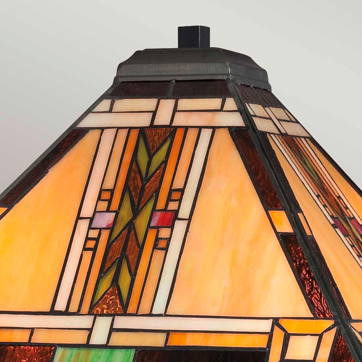 TISCHLEUCHTE Navajo 40.6/63,1 cm   - Dunkelbraun/Multicolor, KONVENTIONELL, Glas/Naturmaterialien (40.6/63,1cm) - Elstead Lighting