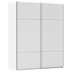 SCHWEBETÜRENSCHRANK 162/223/68 cm 2-türig Weiß  - Alufarben/Weiß, KONVENTIONELL, Holzwerkstoff/Metall (162/223/68cm) - Novel