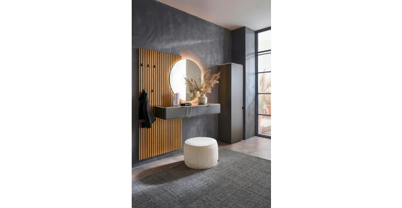 GARDEROBE  in 270,5/200/40 cm  - Anthrazit/Naturfarben, Design, Glas/Holz (270,5/200/40cm) - Dieter Knoll