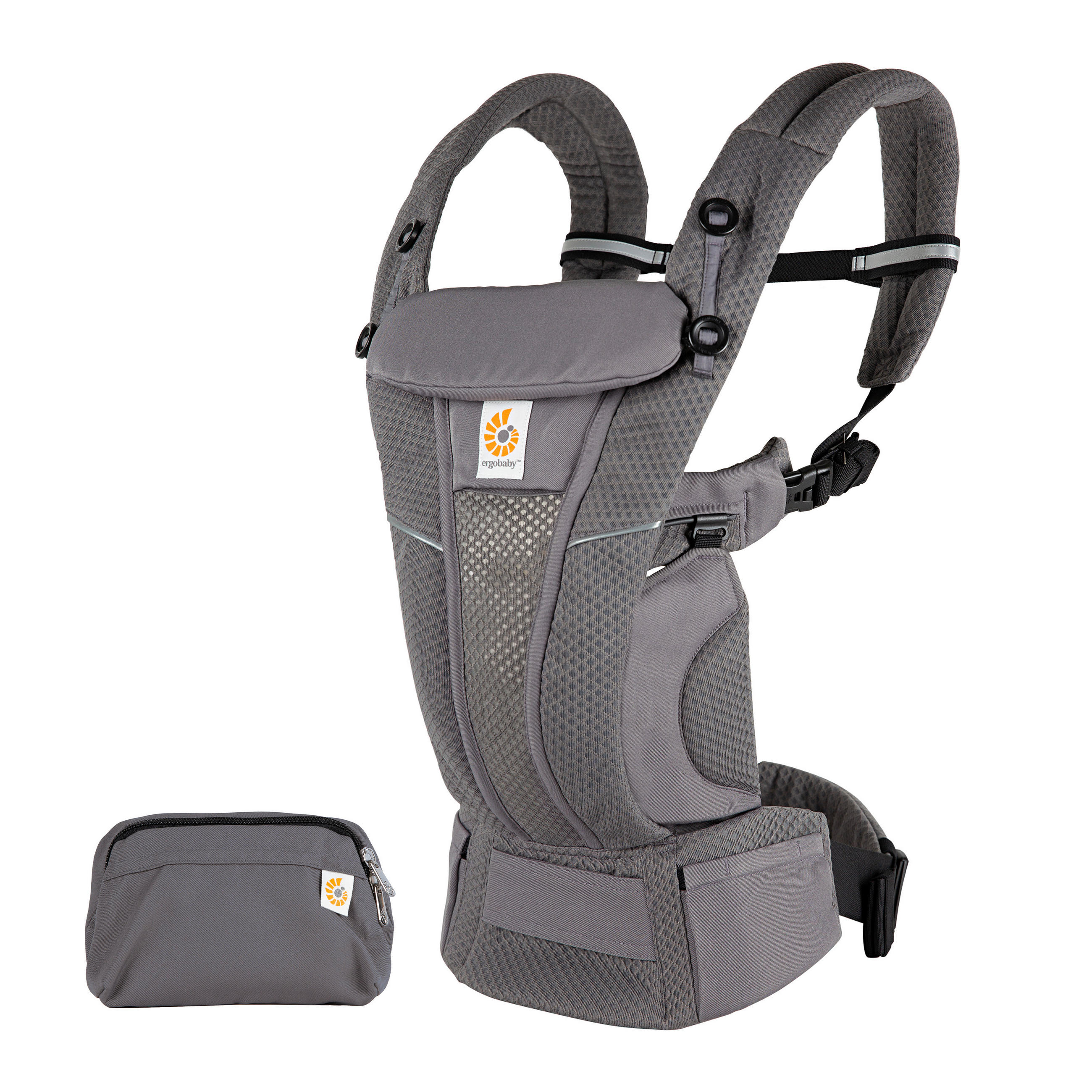 BABYTRAGE Omni Breeze  - Grau, Basics, Textil (23,5/16/27cm) - Ergo Baby