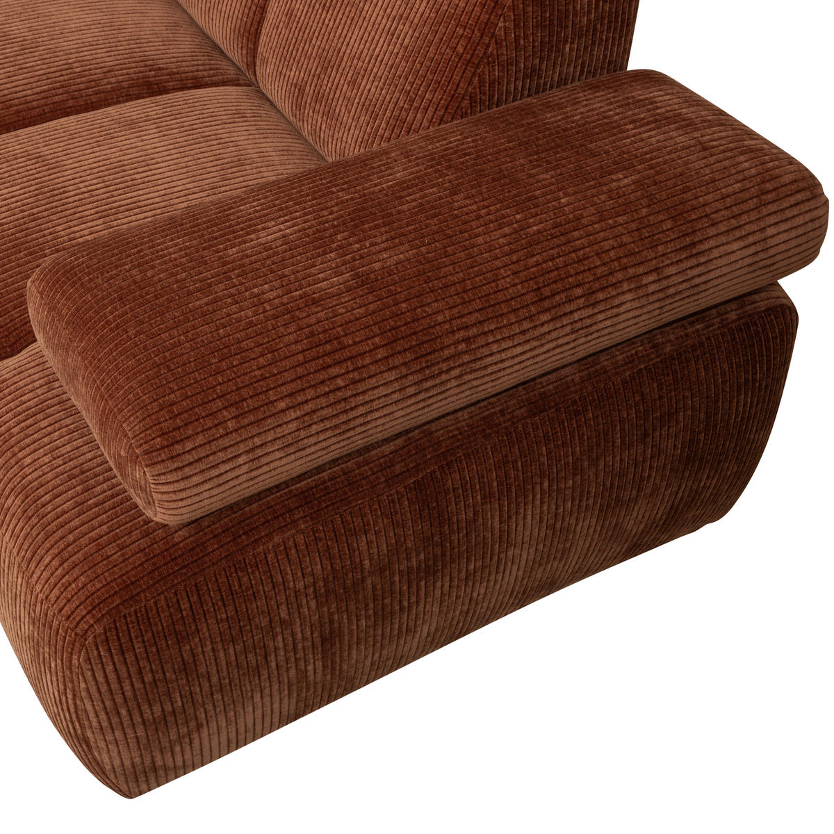 ECKSOFA Mojo Rostfarben gerippt  - Rostfarben, Design, Textil (230/310cm) - Livetastic