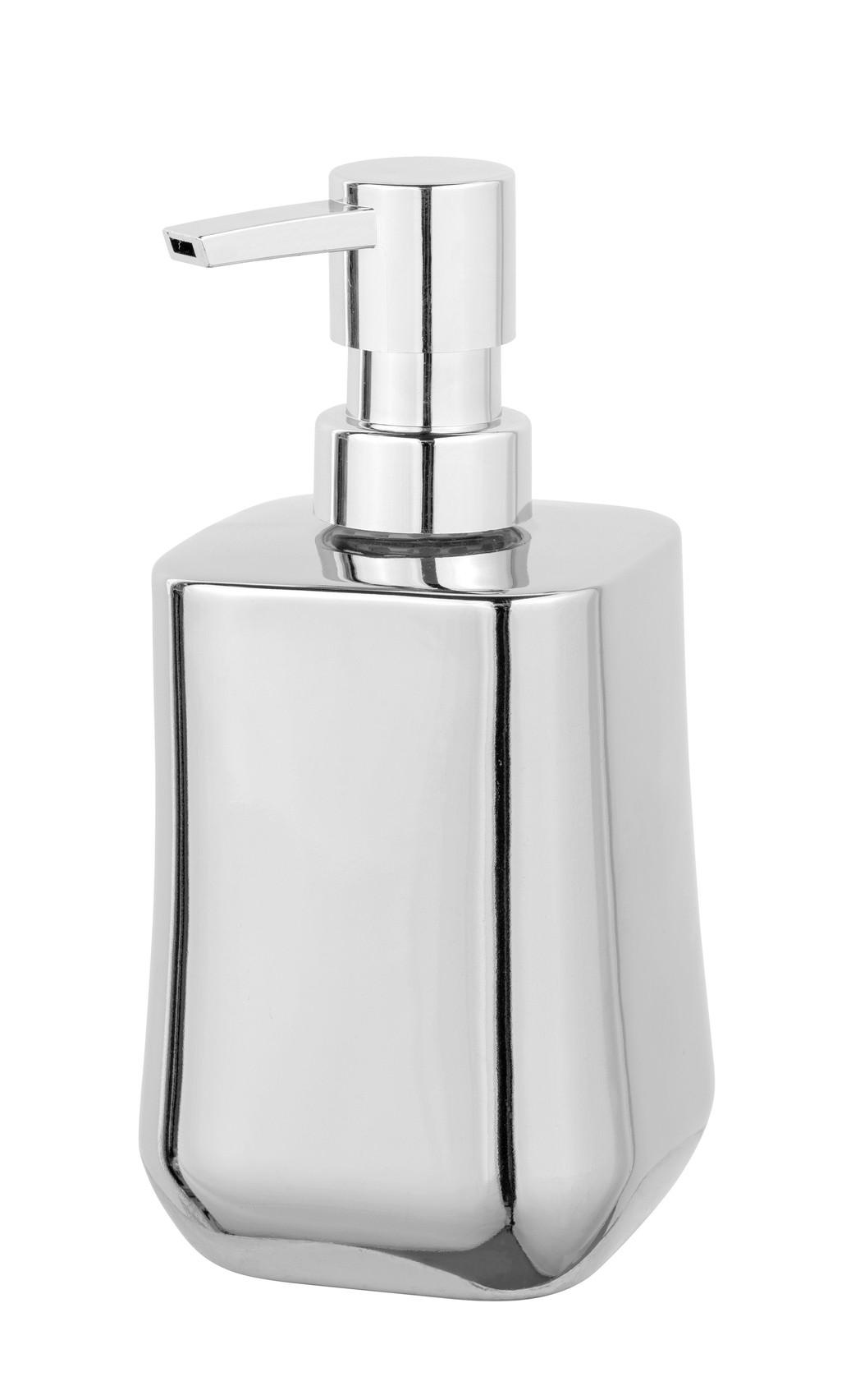 SEIFENSPENDER ADINE  - Chromfarben, KONVENTIONELL, Keramik/Kunststoff (8/16,5/8cm) - Schöner Wohnen
