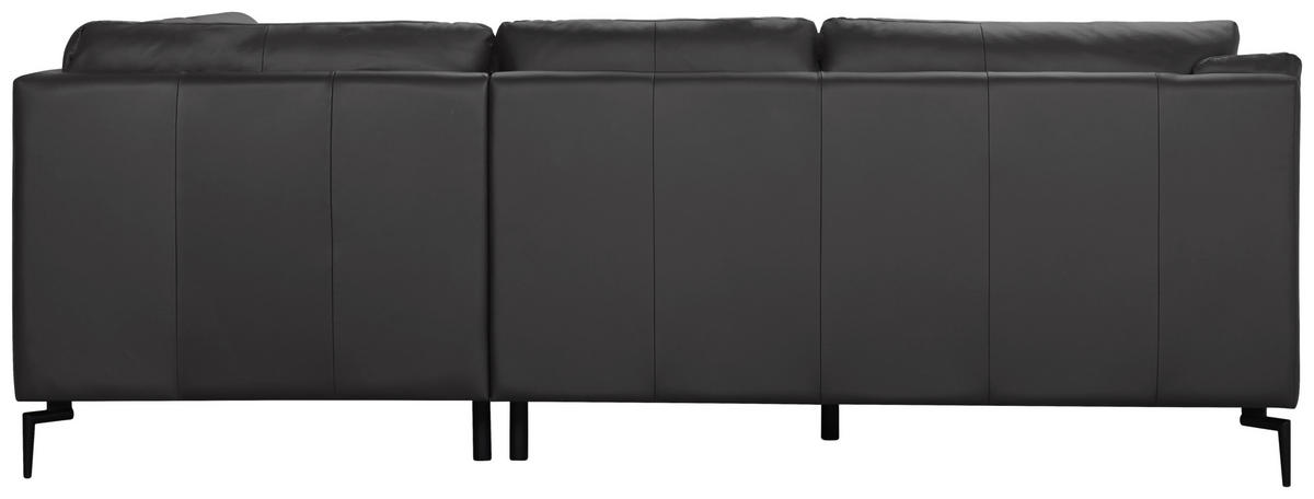 ECKSOFA Grau Echtleder  - Grau, Design, Leder (248/221cm) - MID.YOU