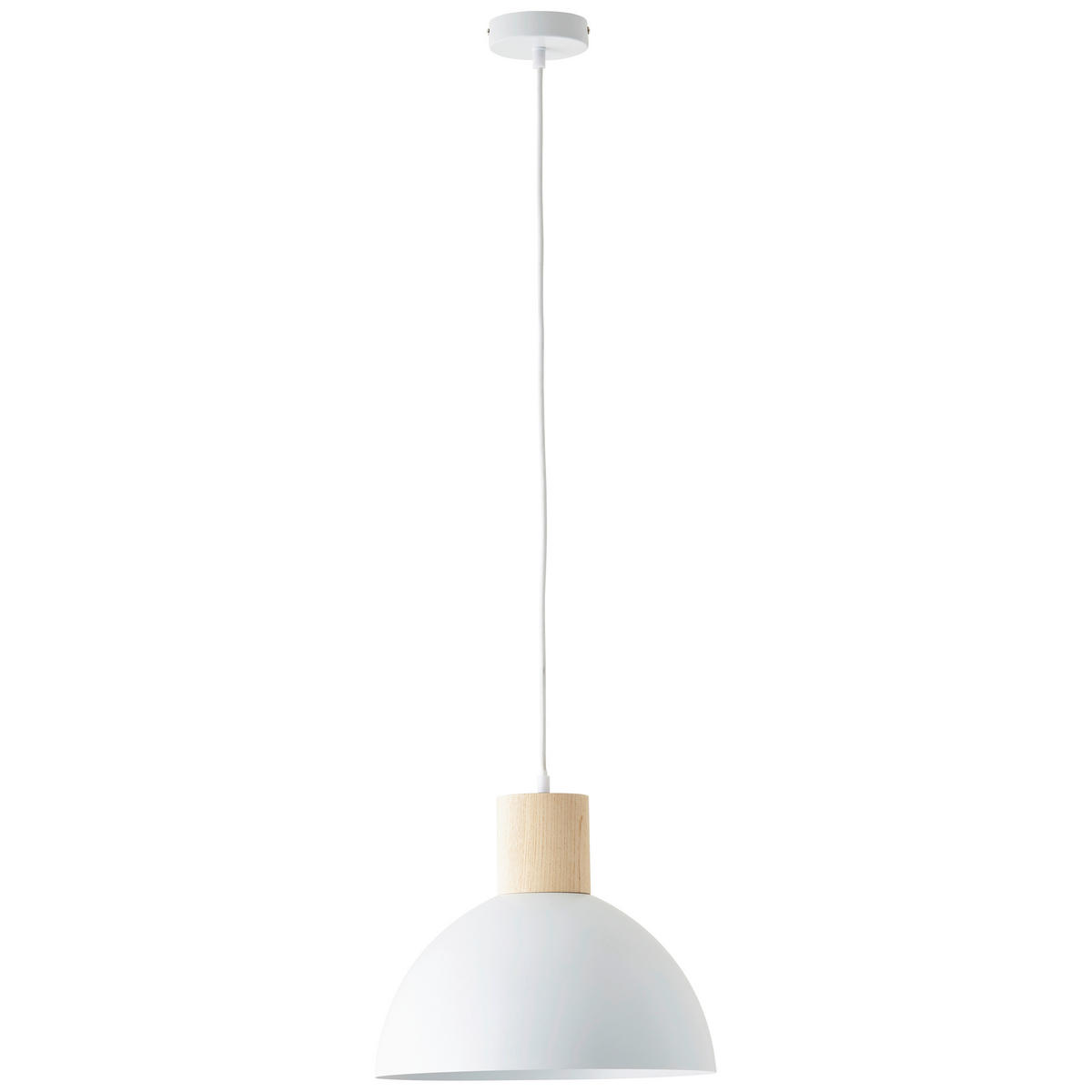 PENDELLEUCHTE 34/120 cm  - Naturfarben/Weiß, Basics, Holz/Metall (34/120cm) - Brilliant