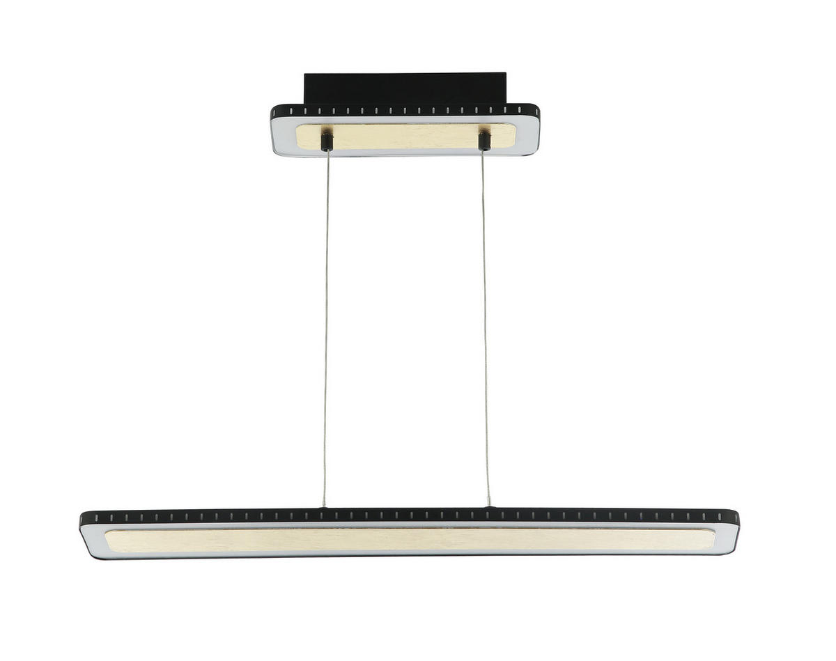LED-HÄNGELEUCHTE Solaris 70/12/120 cm   - Goldfarben/Schwarz, Design, Metall (70/12/120cm)
