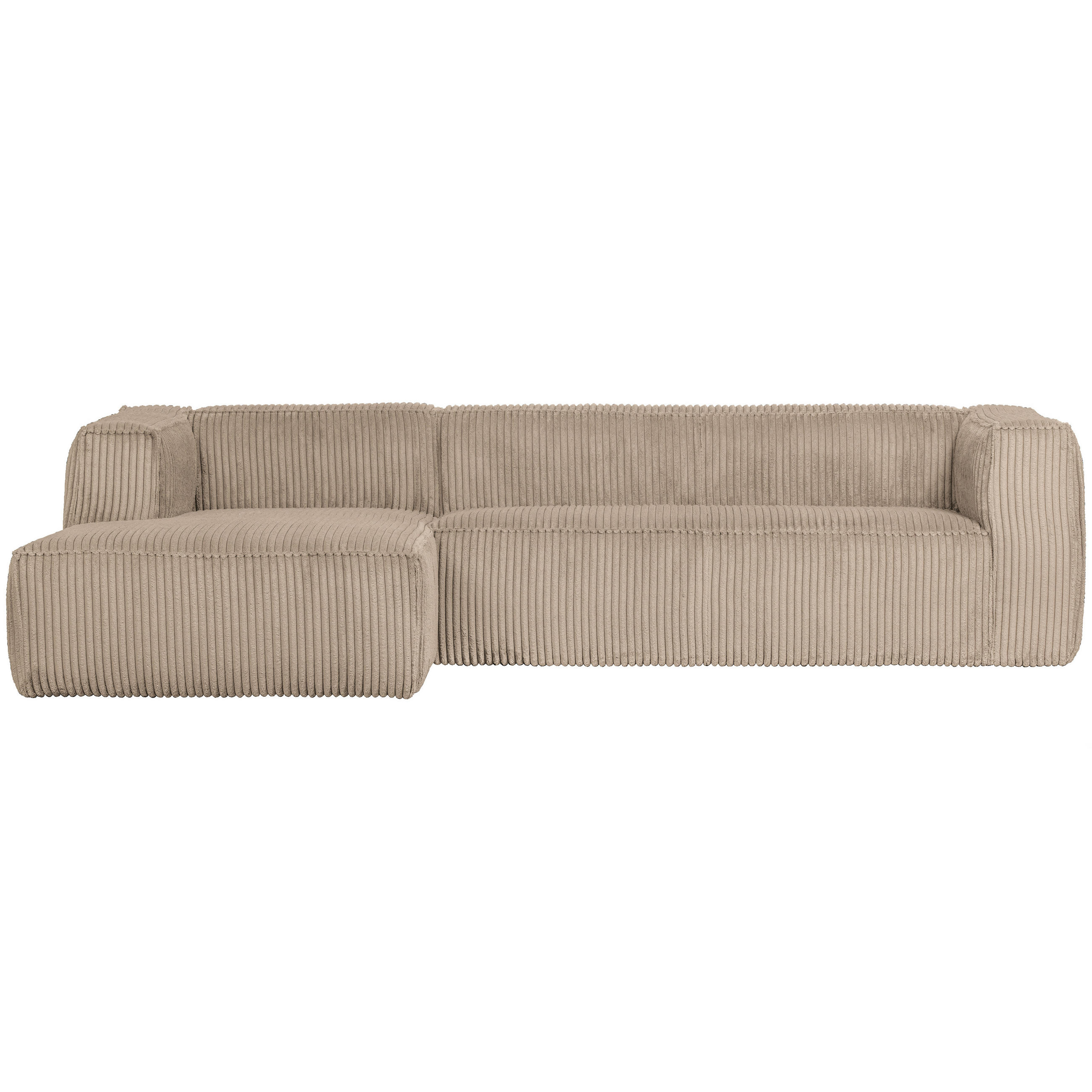 Thumbnail - Livetastic Ecksofa Bean, Sand, Textil, 3-Sitzer, Füllung: Polyetherschaumkern, Ottomane links, L-Form, 305x175 cm, Made ...