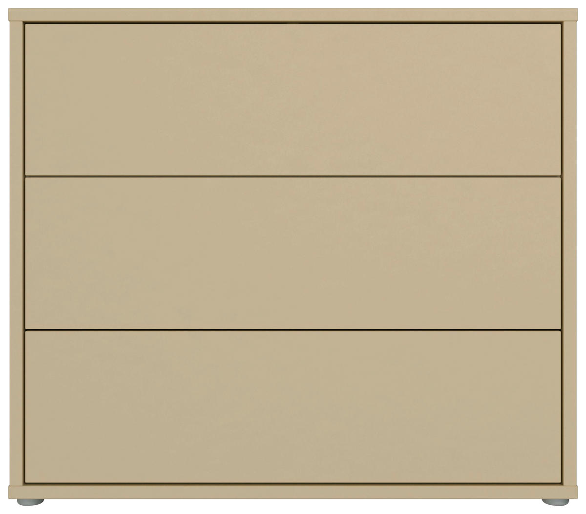 KOMMODE , 95/83/42 cm, 3 Schublade(n)  - Silberfarben/Hellgelb, Trend, Holzwerkstoff/Kunststoff (95/83/42cm) - Carryhome
