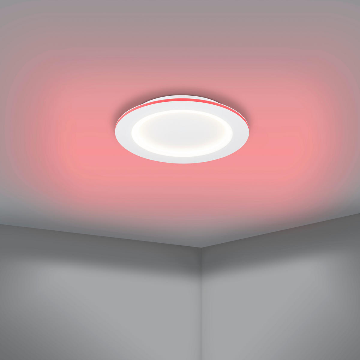 LED-DECKENLEUCHTE Padrogiano  Smart 45/10 cm   - Weiß, Basics, Kunststoff/Metall (45/10cm) - Eglo