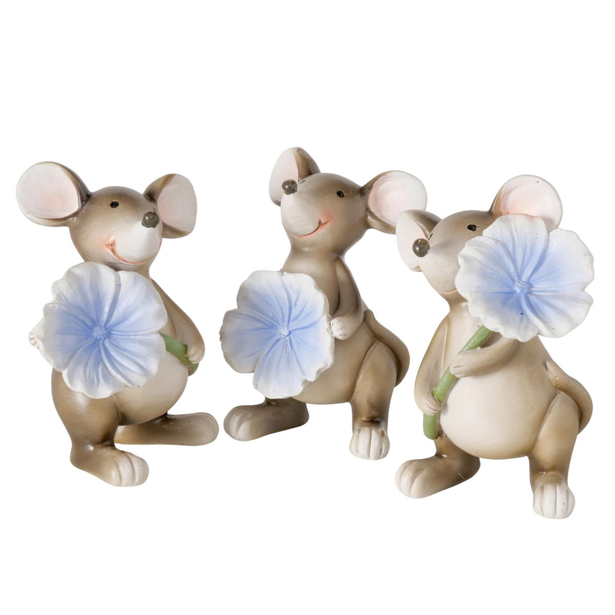 DEKOMAUS - Hellbraun/Hellblau, Basics, Kunststoff (9/6/11cm)