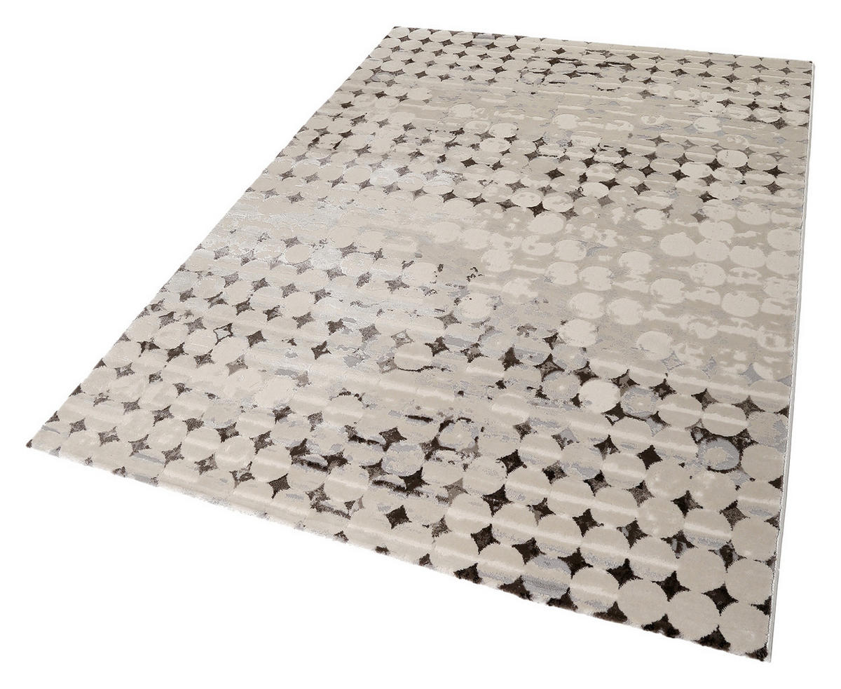 WEBTEPPICH 133/200 cm Velvet Spots Braun, Taupe, Beige  - Taupe/Beige, Design, Textil (133/200cm) - Esprit