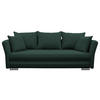 SCHLAFSOFA  mit Webstoff Dunkelgrün  - Dunkelgrün/Silberfarben, Design, Kunststoff/Textil (235/83/106cm) - MID.YOU