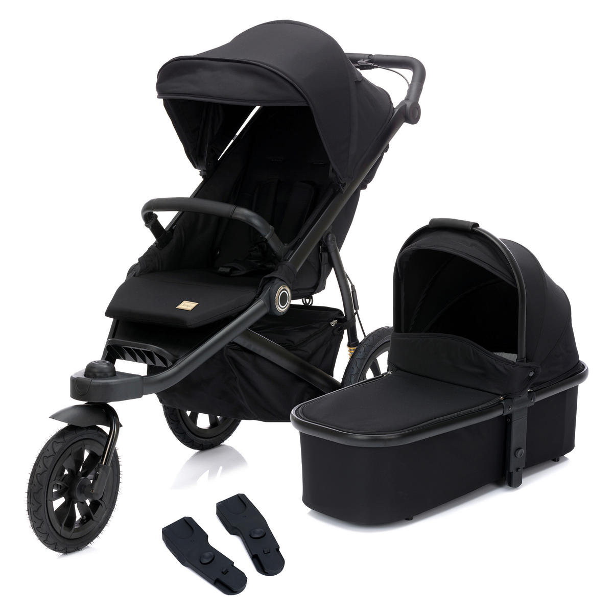 JOGGER Set Jogger Run schwarz  - Salbeigrün/Schwarz, Basics, Textil/Metall (125/57/107cm) - Fillikid