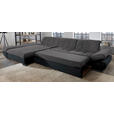 ECKSOFA in Mikrofaser Grau  - Schwarz/Grau, Design, Textil/Metall (341/204cm) - Xora