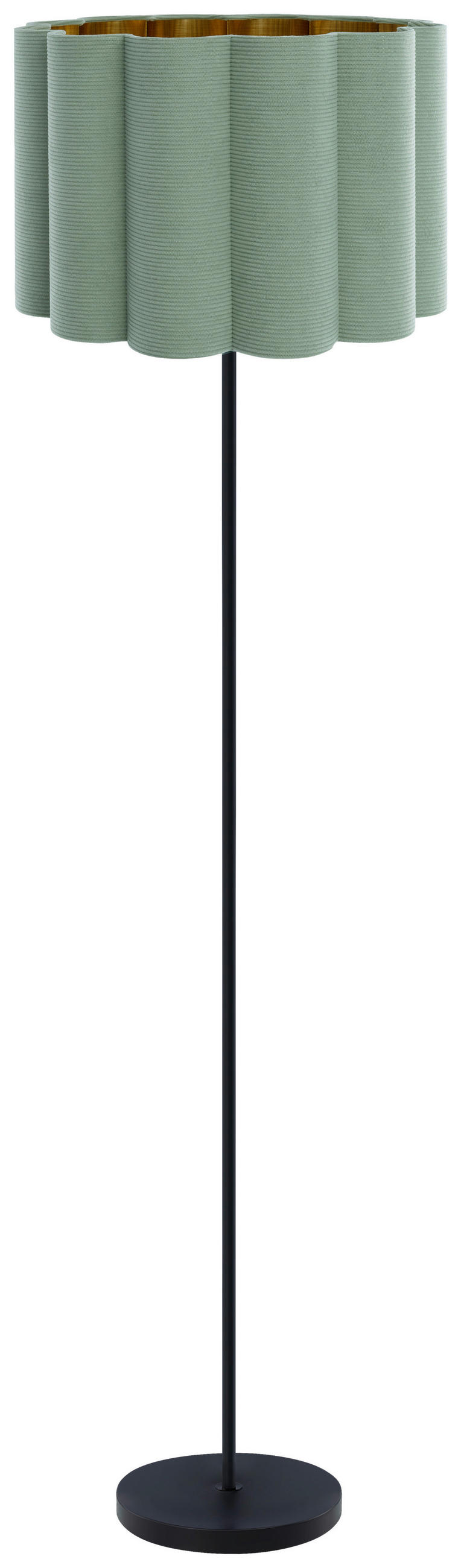STEHLEUCHTE 40/150 cm    - Schwarz/Grün, Trend, Kunststoff/Textil (40/150cm) - Novel