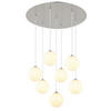 LED-HÄNGELEUCHTE 55/120 cm    - Weiss/Schwarz, Design, Glas/Kunststoff (55/120cm) - Globo