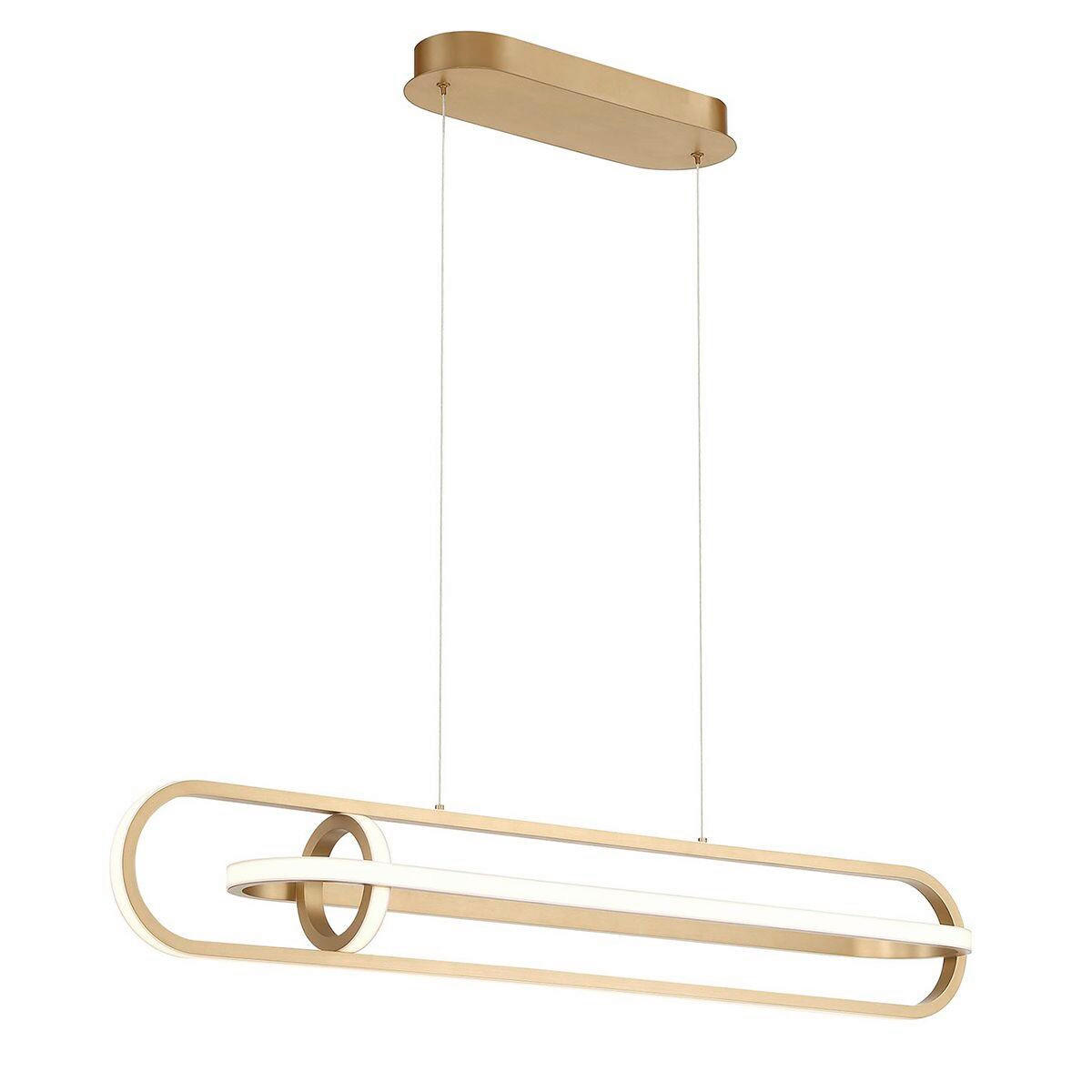 LED-HÄNGELEUCHTE Eurofase 107,1/44,9/16,7 cm   - Goldfarben, Design, Kunststoff/Metall (107,1/44,9/16,7cm) - Elstead Lighting
