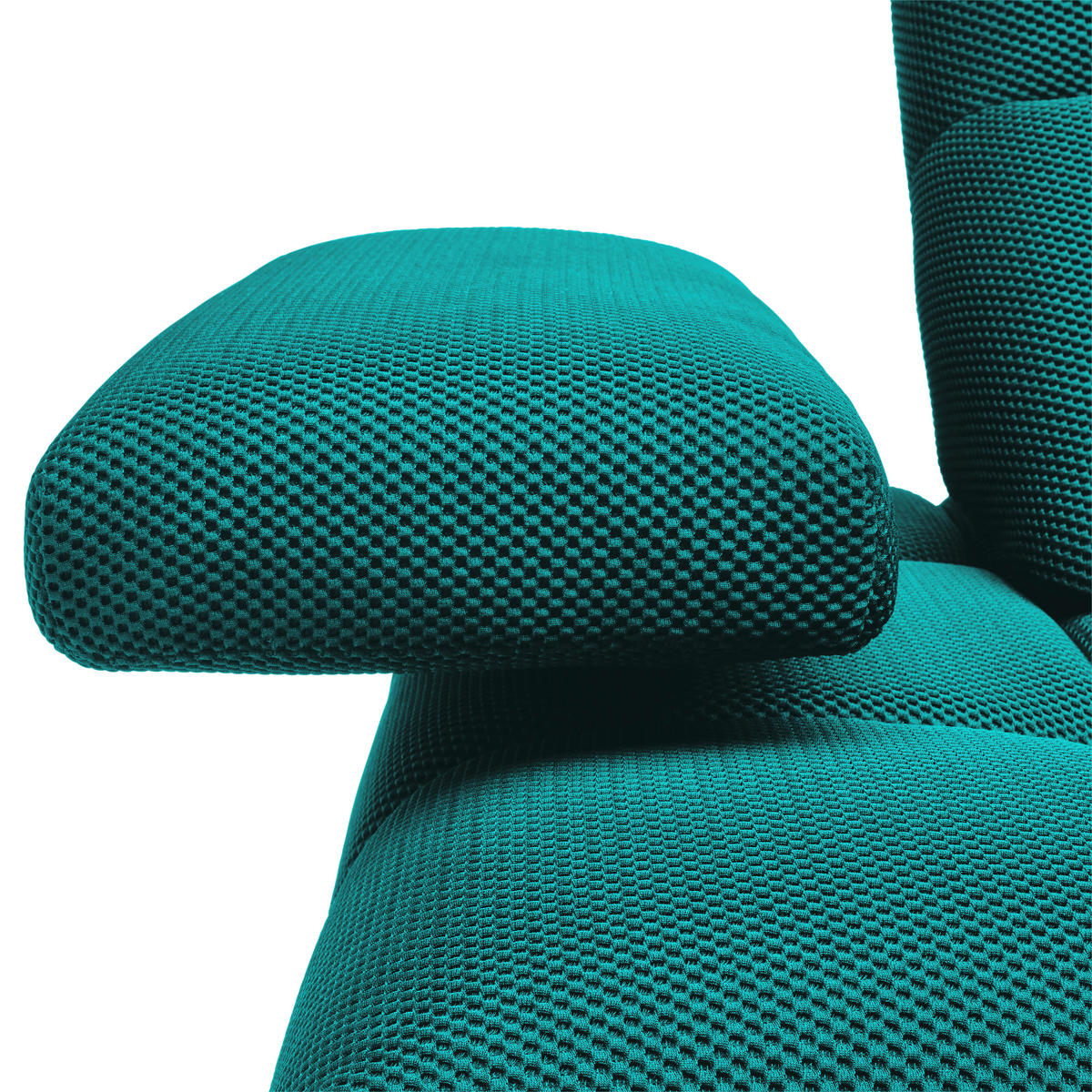 ECKSOFA in Struktur Türkis  - Türkis/Schwarz, Design, Kunststoff/Textil (313/233cm) - Emilio Belluti