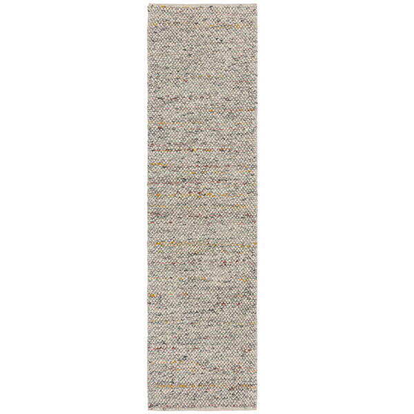 HANDWEBTEPPICH 60/230 cm MINERALS Schwarz, Weiß  - Schwarz/Weiß, KONVENTIONELL, Textil (60/230cm)