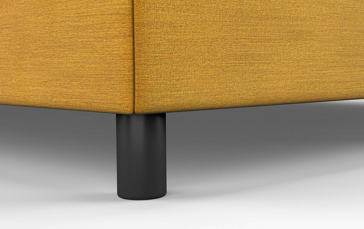 BOXBETT 160/200 cm  in Gelb  - Gelb/Schwarz, Modern, Holzwerkstoff/Textil (160/200cm) - MID.YOU