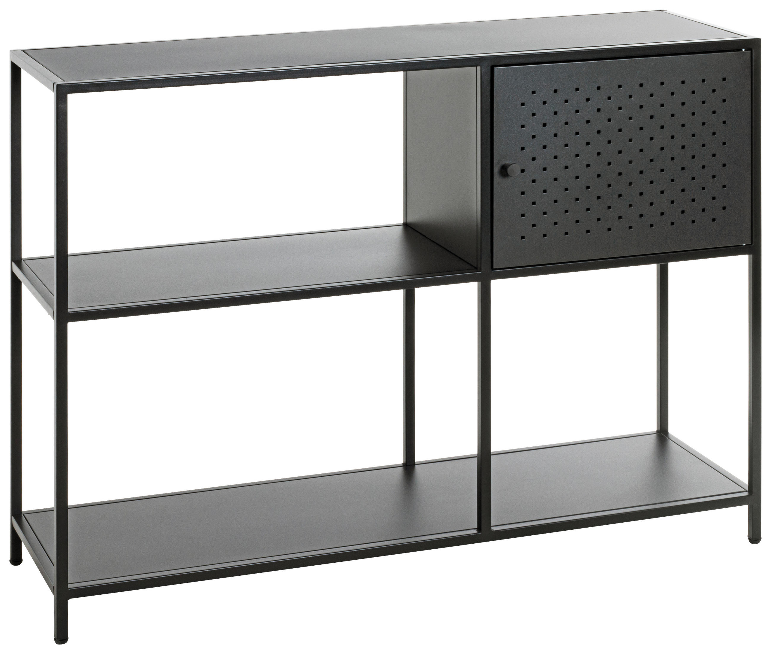 REGAL  100/75/30 cm Schwarz  - Schwarz, Design, Metall (100/75/30cm)