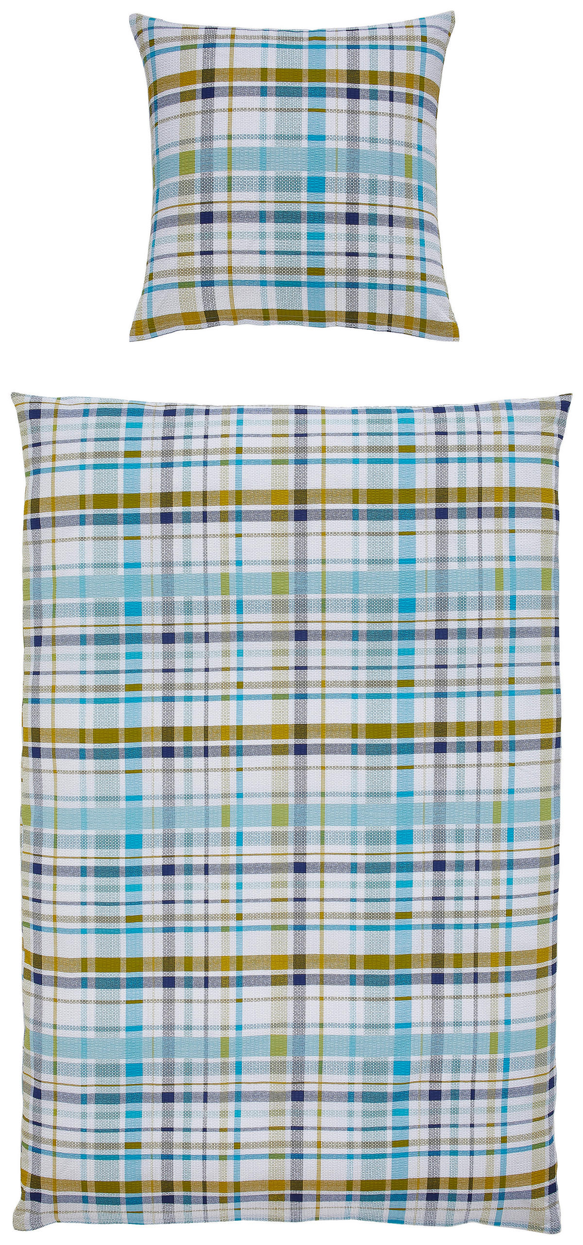 BETTWÄSCHE Tango Seersucker 135/200 cm  - Blau/Weiß, KONVENTIONELL, Textil (135/200cm) - Janine