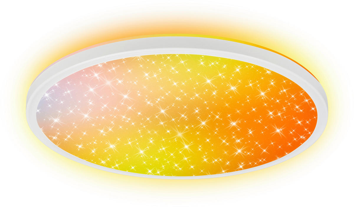 LED-DECKENLEUCHTE Aura Glow 37,5/4,5 cm   - Weiß, KONVENTIONELL, Kunststoff (37,5/4,5cm) - Briloner